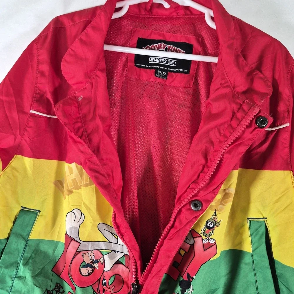 Looney Tunes Members Only Jacket Kids 10/12‎ Bugs Bunny Colorblock Windbreaker